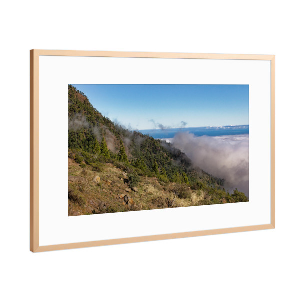 Poster mit Rahmen Kupfer "Teneriffa - Clouds touch Mountain" artboxONE - Städte,Natur,Reise,Reise / Strand und Meer,Reise / Länder