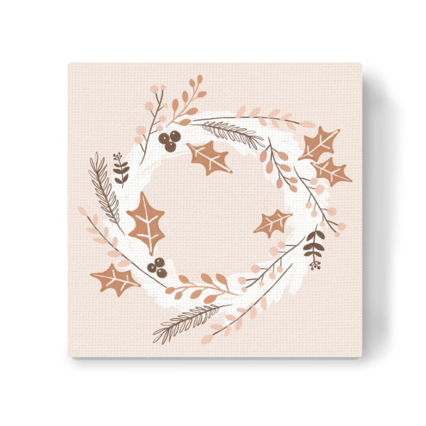 Leinwandbild "Weihnachtskranz Illustration" artboxONE - Natur,Floral,Weihnachten,Arcadia,Festivals