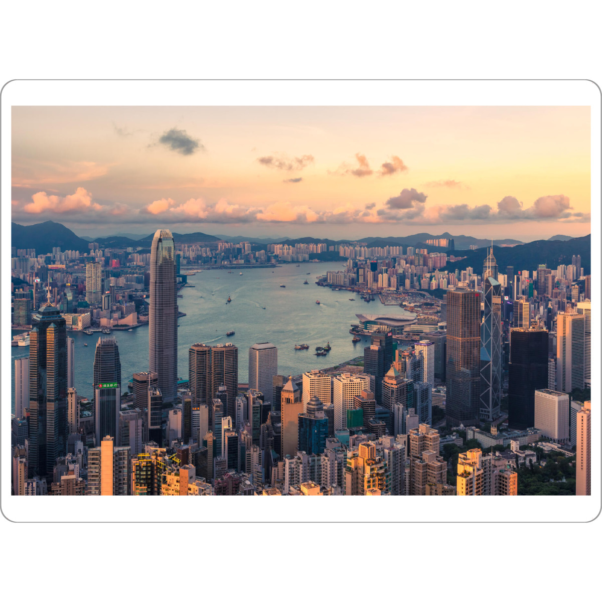 Tischset "Hongkong und Victoria Harbour" artboxONE - Städte,Architektur,Reise / Asien