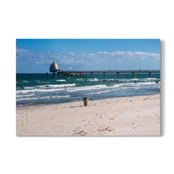 Galerie-Print "Strand, Wellen, Seebrücke" 30x20 cm artboxONE