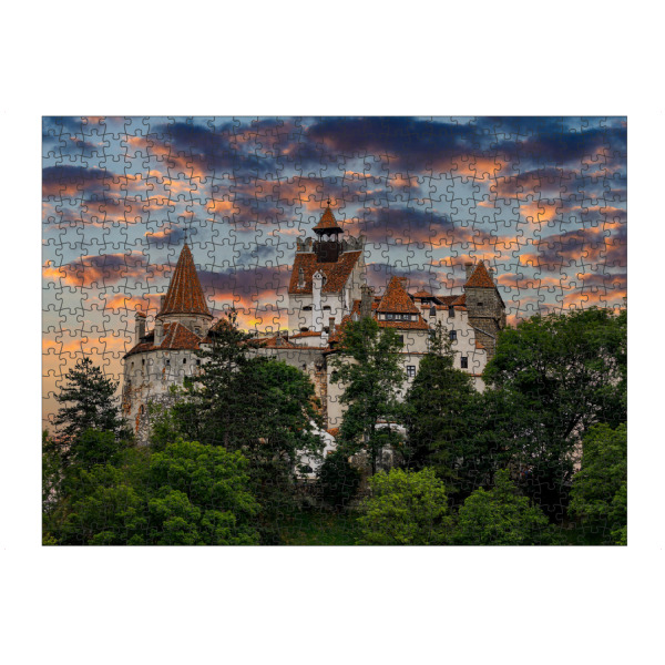Puzzle Ravensburger "Schloss Bran in Rumänien" artboxONE - Städte,Natur,Reise,Architektur