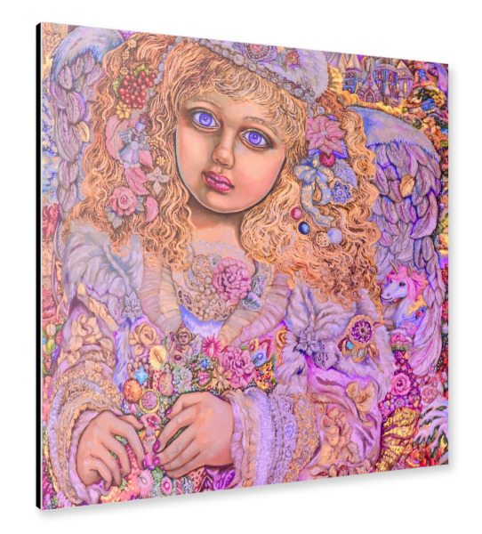 Alu-Dibond "Weihnachtslichter Engel bunt" 30x30 cm artboxONE