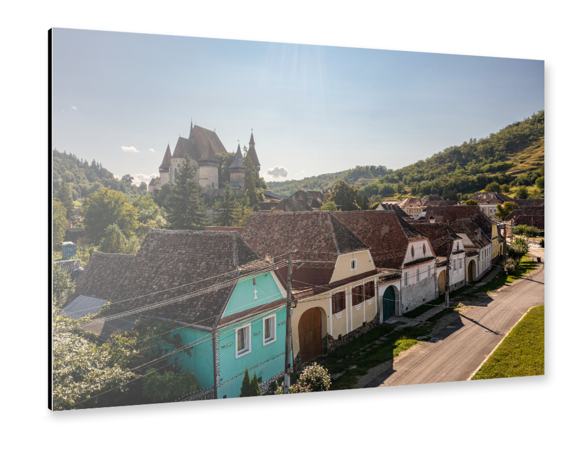 Alu-Dibond "Das Dorf Biertan in Rumänien" 30x20 cm artboxONE