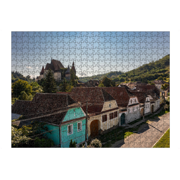Puzzle Ravensburger "Das Dorf Biertan in Rumänien" artboxONE - Städte,Architektur