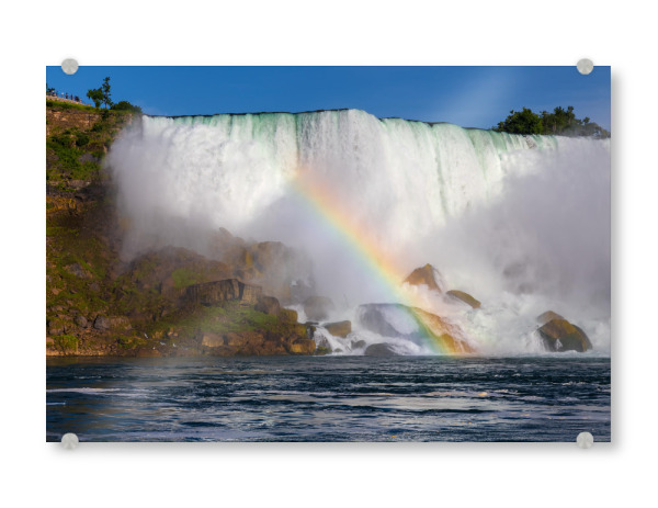 Acrylglasbild "Niagarafälle und Regenbogen" artboxONE - Natur,Reise
