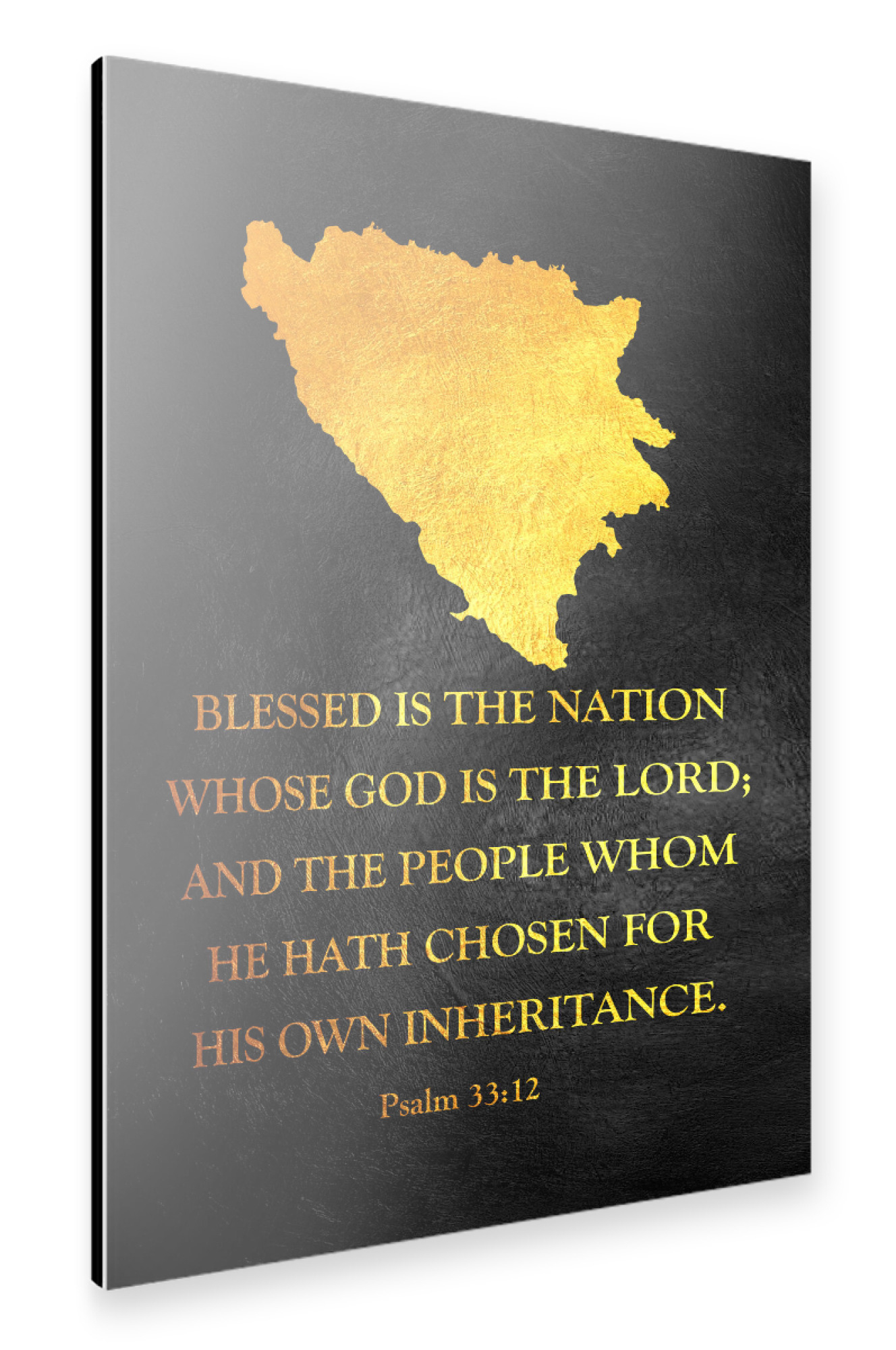 Alu-Dibond "Bosnien und Herzegowina Gold" 75x50 cm artboxONE