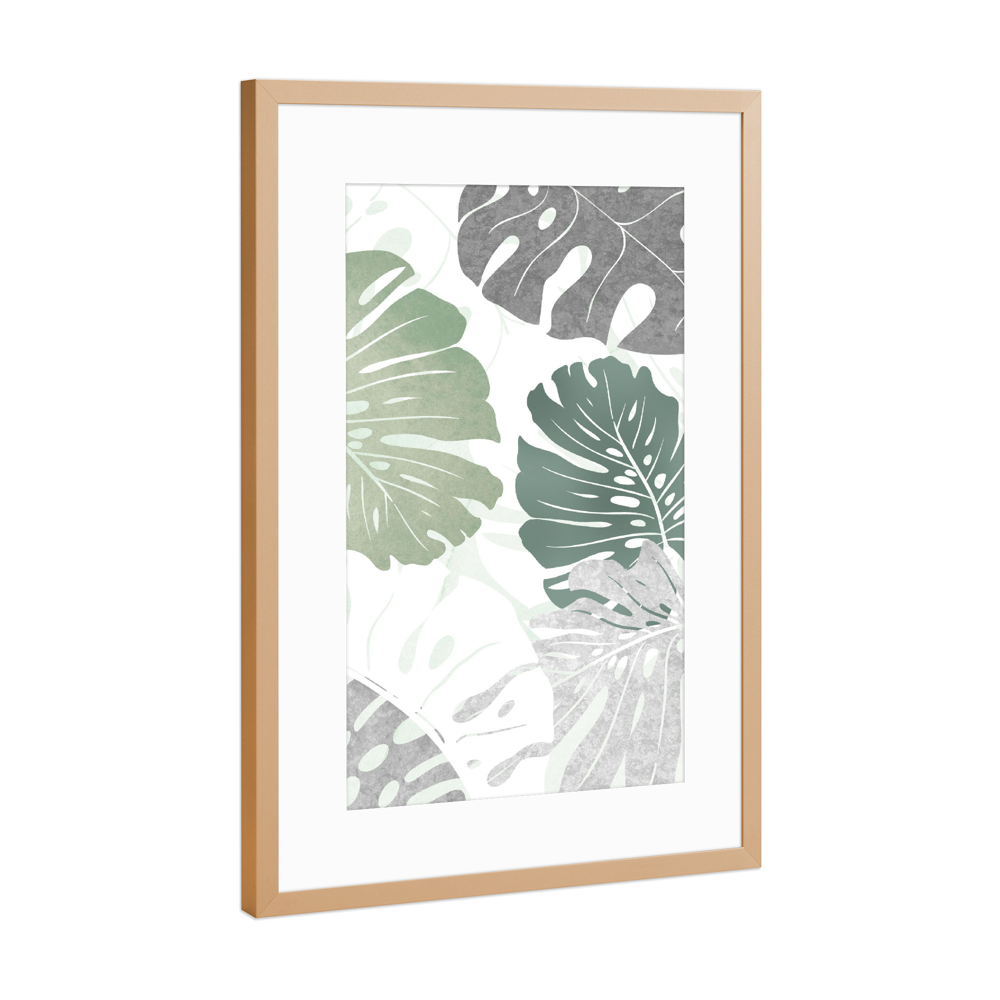 Poster mit Rahmen Kupfer "Botanik Kunst" artboxONE - Floral