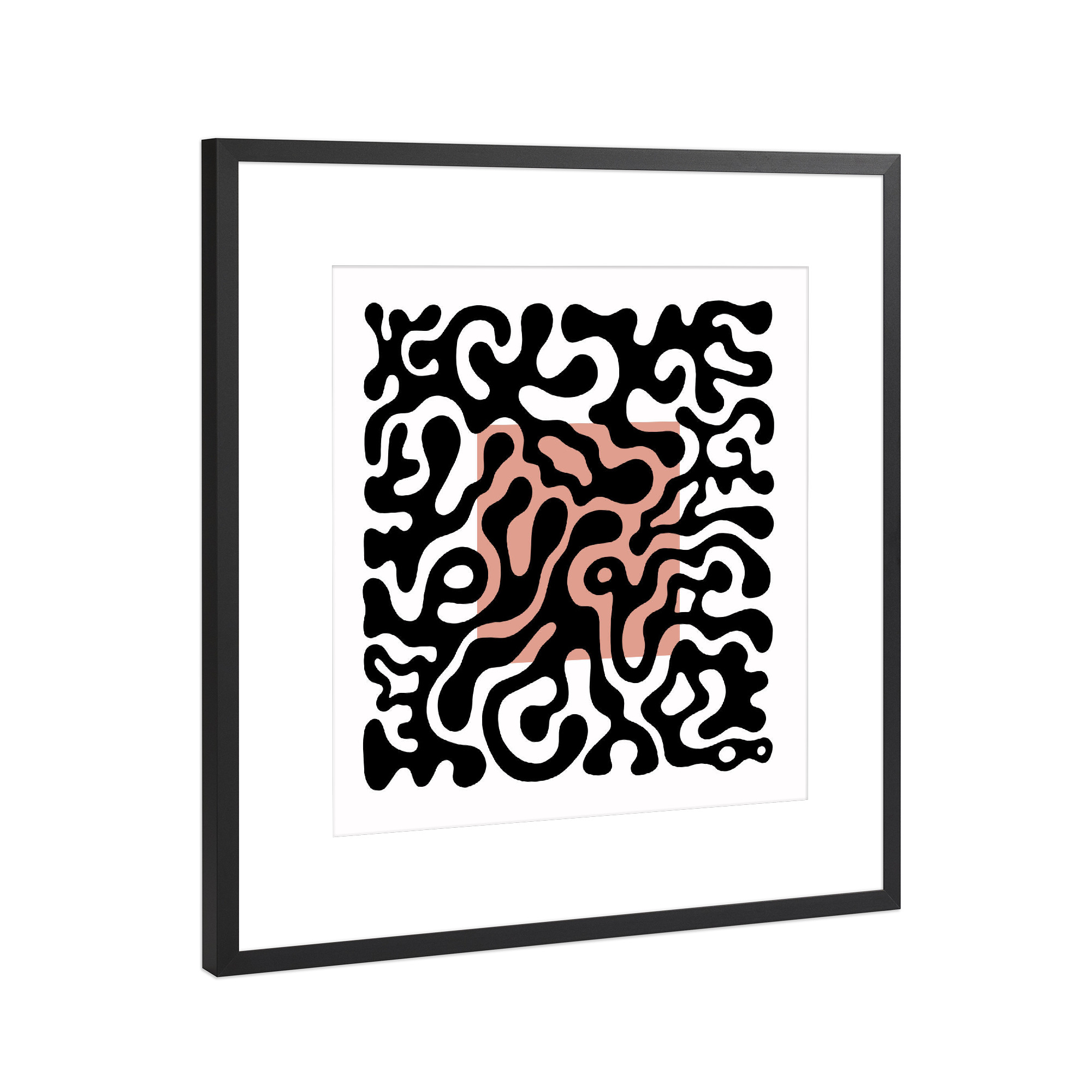 Poster mit Rahmen Schwarz (Metallic) "Twisted Beats No.9.2 Party" artboxONE - Abstrakt