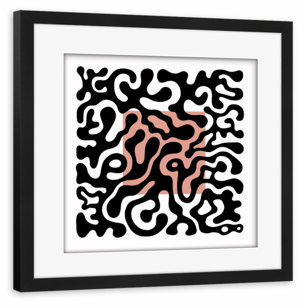 Poster mit Rahmen schwarz "Twisted Beats No.9.2 Party" artboxONE - Abstrakt