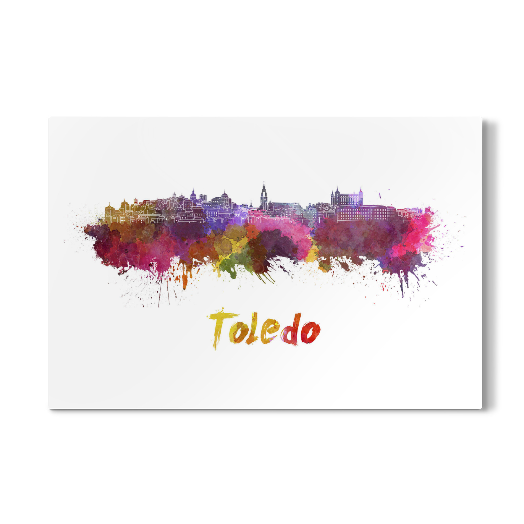 Galerie-Print "Skyline von TOLEDO in Aquarell-x" 30x20 cm artboxONE