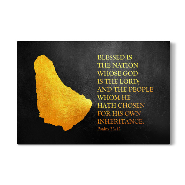 Galerie-Print "Barbados-Bibelvers-Goldkarte" 30x20 cm artboxONE