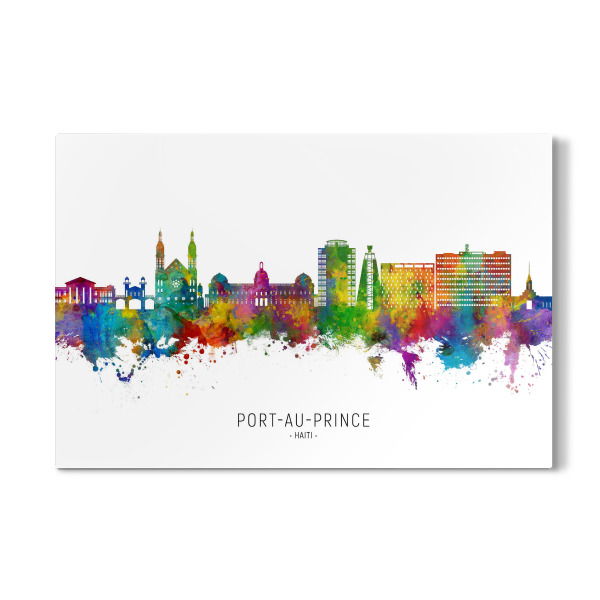 Galerie-Print "Port-au-Prince Haiti Skyline txt" 30x20 cm artboxONE