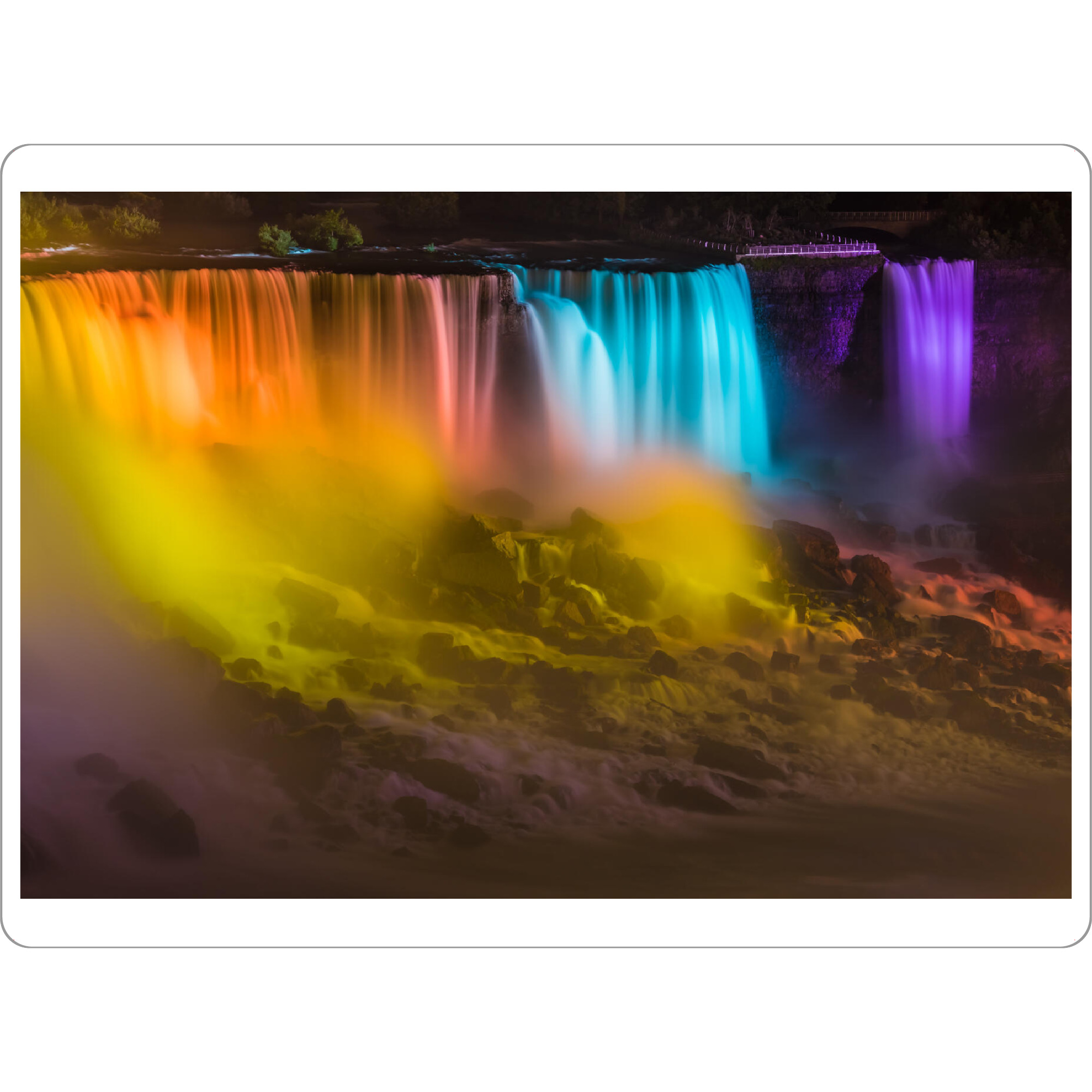 Tischset "Beleuchtete Niagarafälle, USA" artboxONE - Natur,Reise
