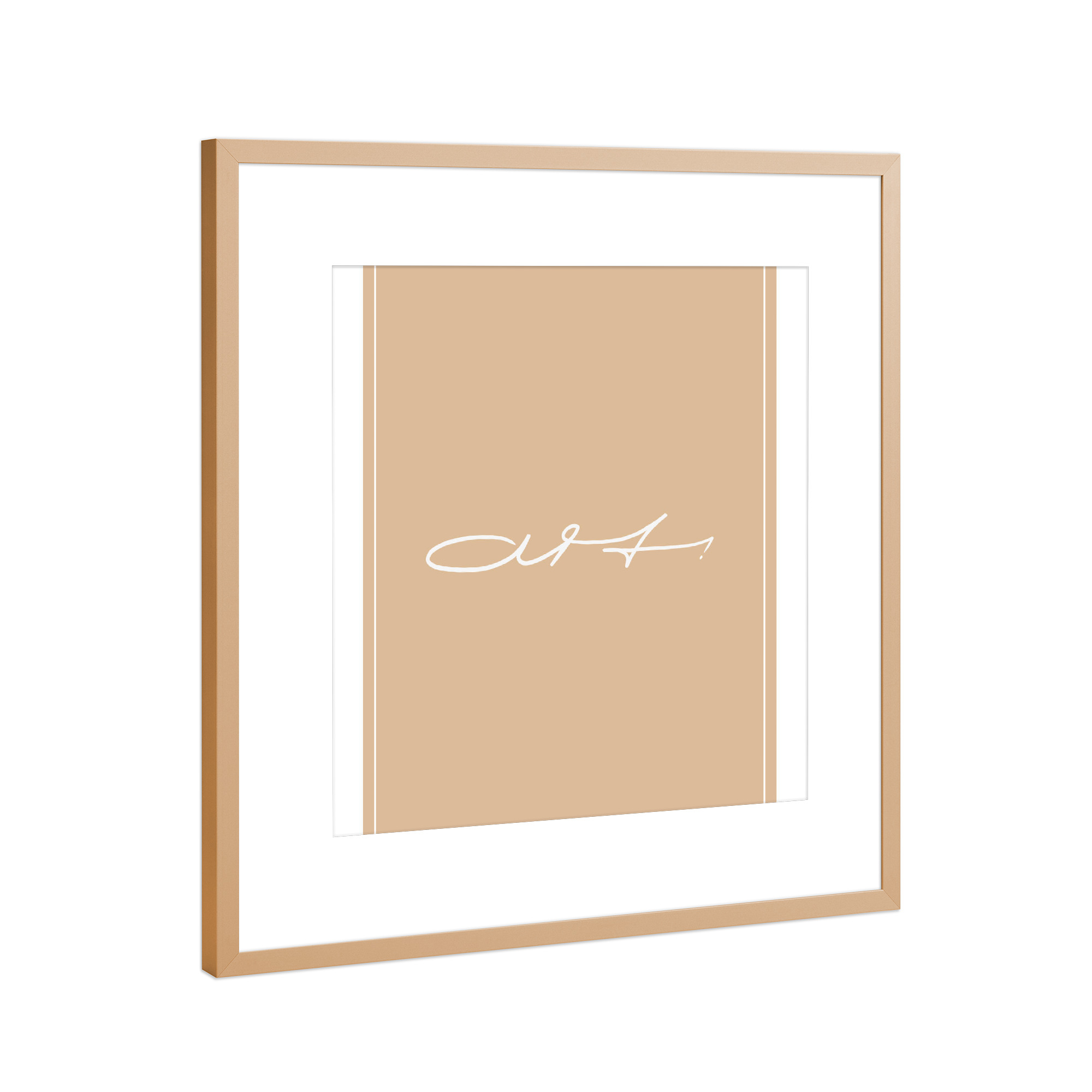 Poster mit Rahmen Kupfer "Art Typo" artboxONE - Typografie - Art,Artwork,Typografie,Schriftzug