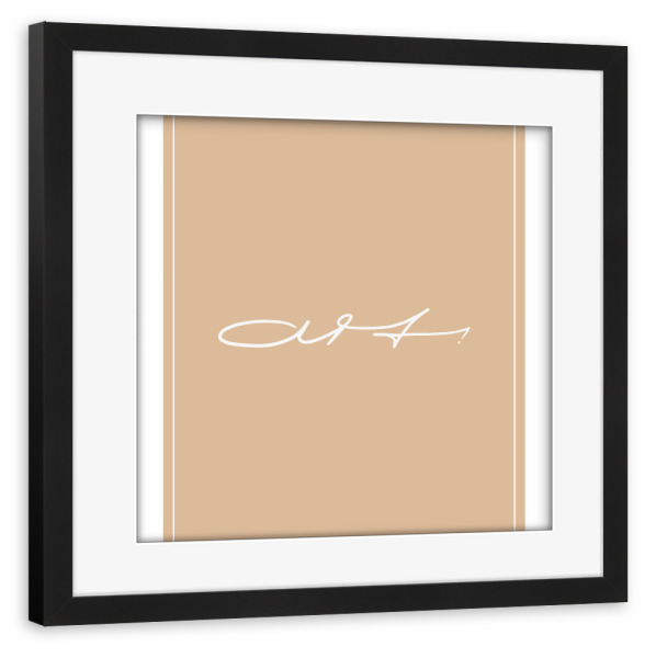Poster mit Rahmen schwarz "Art Typo" artboxONE - Typografie - Art,Artwork,Typografie,Schriftzug