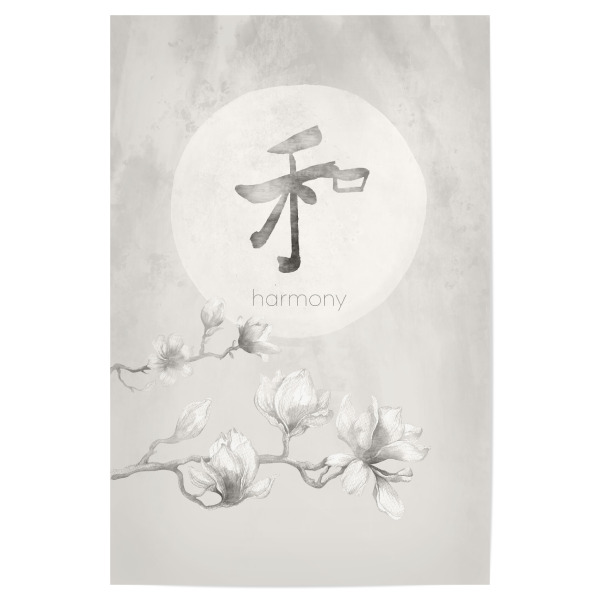 Poster "Harmonie - Japandi Stil" artboxONE - Typografie,Natur