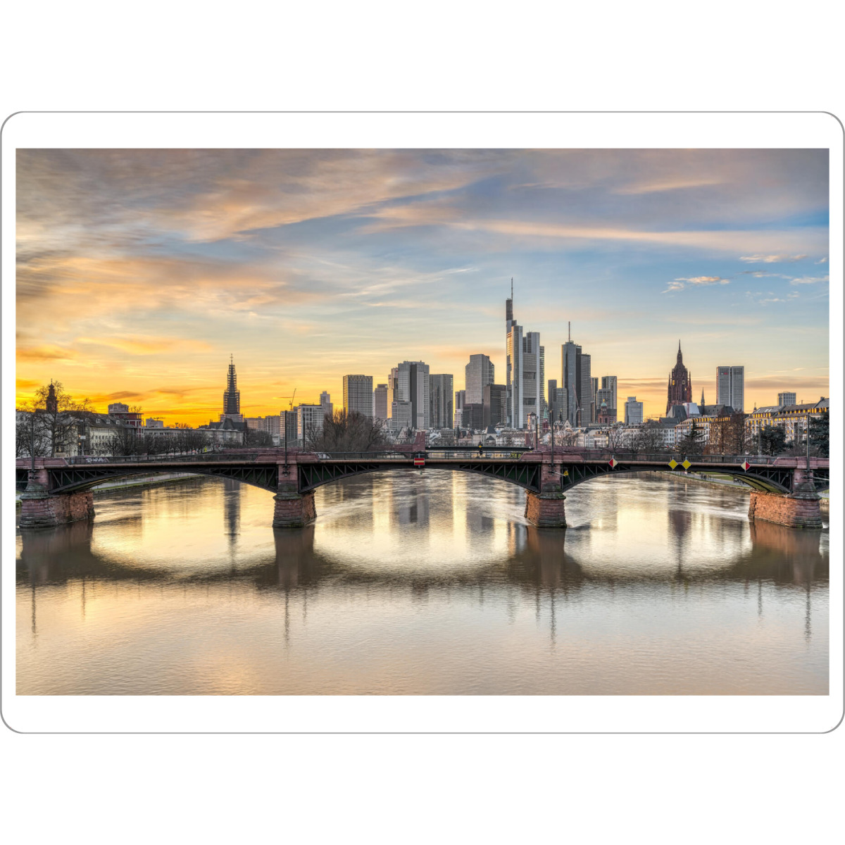 Tischset "Sonnenuntergang in Frankfurt" artboxONE - Reise,Architektur,Städte / Frankfurt