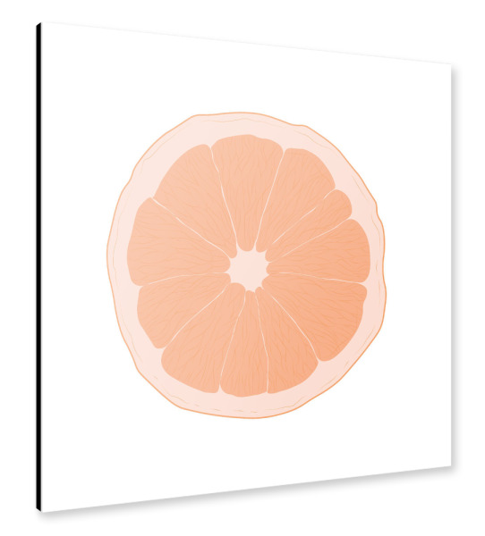 Alu-Dibond "Orangenscheibe" 30x30 cm artboxONE