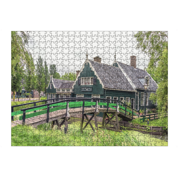 Puzzle Ravensburger "Zaanse Schans Landschaft" artboxONE - Reise,Architektur,Reise / Länder