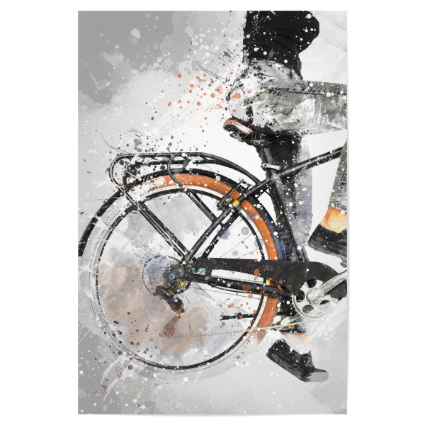 Poster "Biker watercolor art" artboxONE - Sport,Sport / Motivation - Fahrrad,Biker,Biker,Radfahrer,Radfahren,Fahrrad,Sport,Aquarell