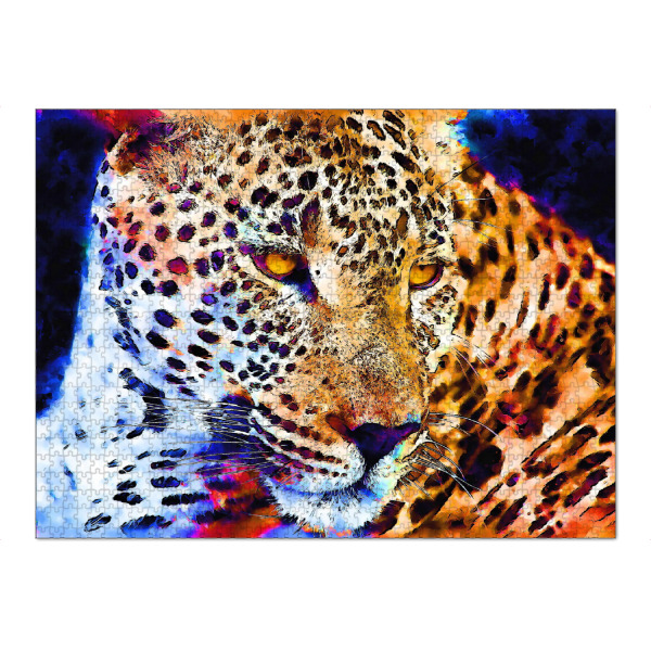 Puzzle Ravensburger "Leopard-art pop" artboxONE - Tiere,Abstrakt,Reise / Afrika - Leopard,Großkatze,Afrika,Pop,Art,Katze - Bild leopard