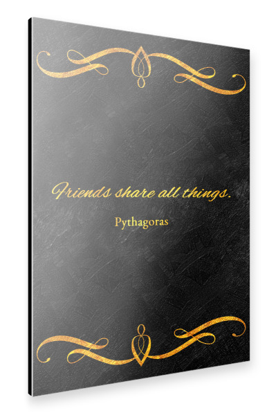 Alu-Dibond "Freunde teilen Dinge" 30x20 cm artboxONE