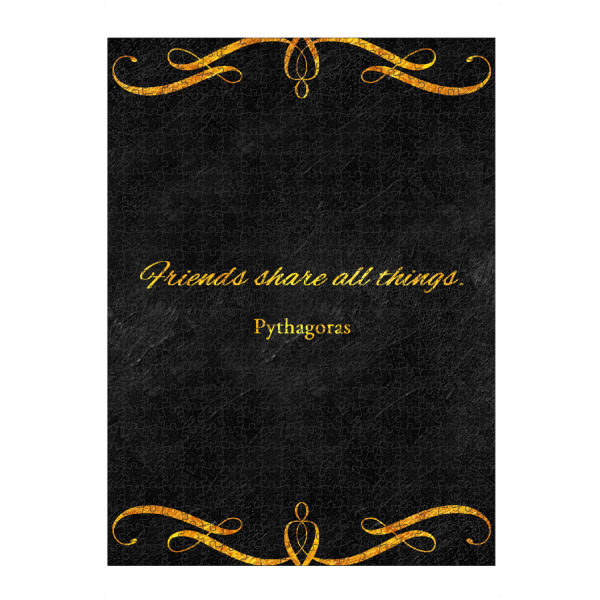 Puzzle Ravensburger "Freunde teilen Dinge" artboxONE - Typografie