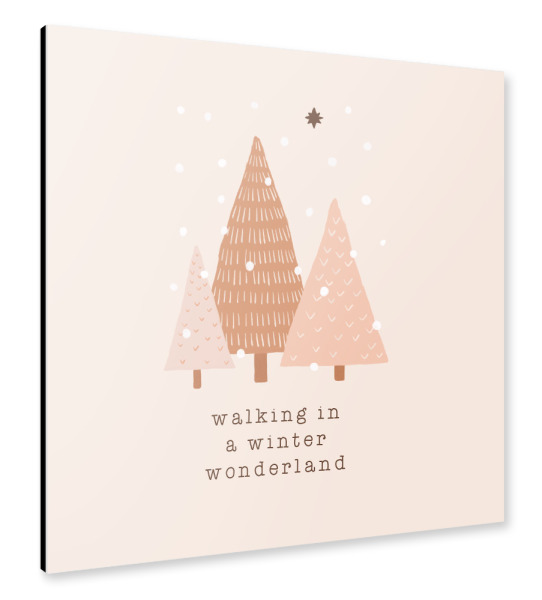 Alu-Dibond "Wandern in einem Winterwunderland" 30x30 cm artboxONE
