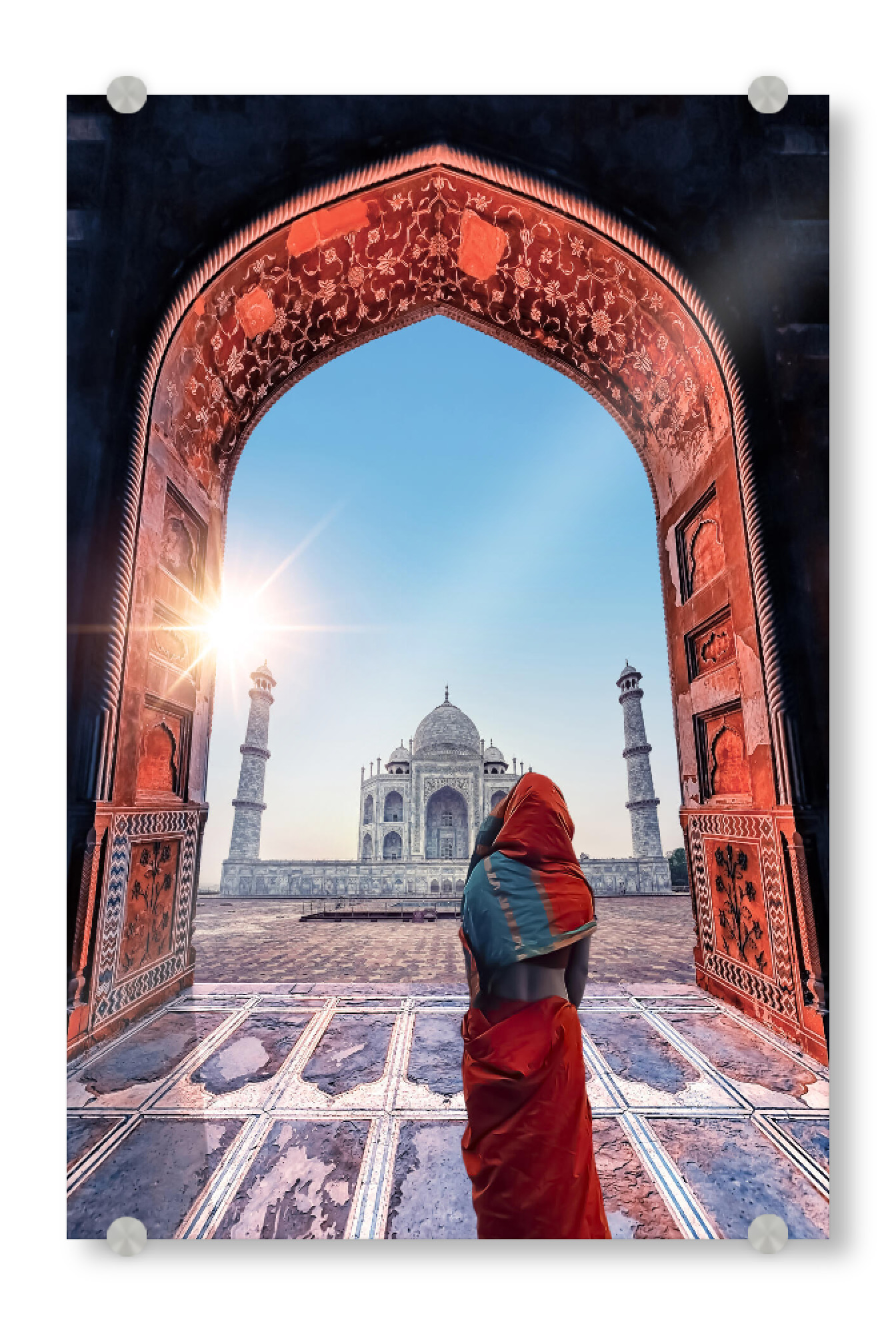 Acrylglasbild "Eine Reise zum Taj Mahal" artboxONE - Städte,Reise,Architektur,Reise / Asien,Reise / Länder