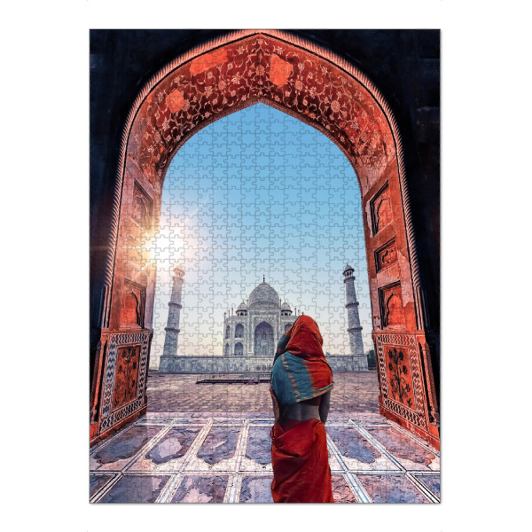 Puzzle Ravensburger "Eine Reise zum Taj Mahal" artboxONE - Städte,Reise,Architektur,Reise / Asien,Reise / Länder
