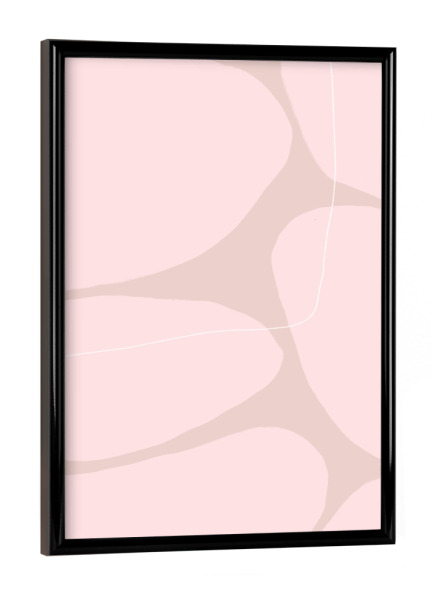 Poster mit schwarzem Rahmen "Rose Stones" artboxONE - Abstrakt,Geometrie - Organische formen,Minimalistische kunst,Abstrakte kunst,Feminin