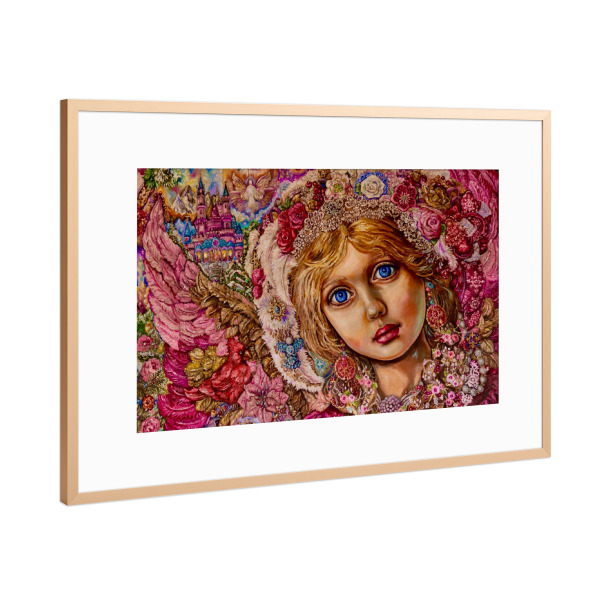 Poster mit Rahmen Kupfer "An angel of Christmas" artboxONE - Weihnachten - Engel,Weihnachten,Kunst,Phantasie,Wunderbar,Religion