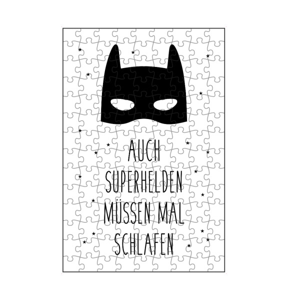 artboxONE Puzzle "Superhelden müssen mal schlafen" artboxONE - Für Kinder,Comic,Schwarzweiß