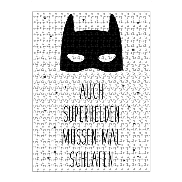 Puzzle Ravensburger "Superhelden müssen mal schlafen" artboxONE - Für Kinder,Comic,Schwarzweiß