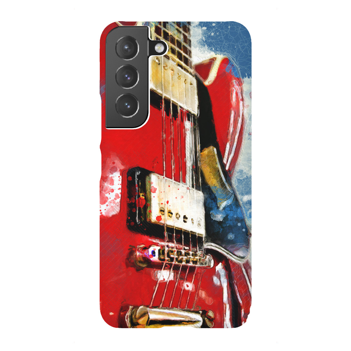 "Aquarellkunst der roten Gitarre"für Samsung Galaxy - Premium-Case Handyhülle artboxONE