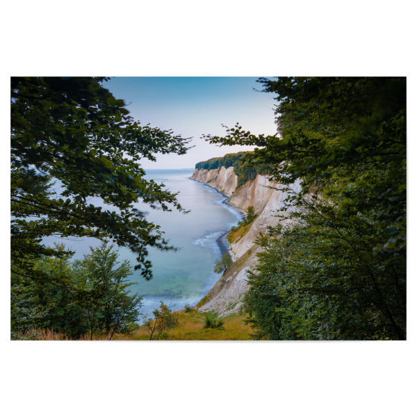 Poster 30x20 cm "Abend an der Kreideküste" artboxONE - Natur,Reise - Jasmund,Kreidefelsen,Ostsee,Meer,Küste,Natur,Landschaft