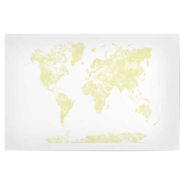 Poster "Weltkarte in Pastellfarben-g" artboxONE - Abstrakt,Kartografie - Karte,Aquarell,Farbe,Weltkarte,Atlas,Abbildung,Flach,Bunt,Pastell