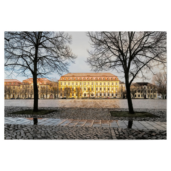 Poster "Auf dem Domplatz - Magdeburg" artboxONE - Städte,Architektur,Buchstaben / D,Buchstaben / M