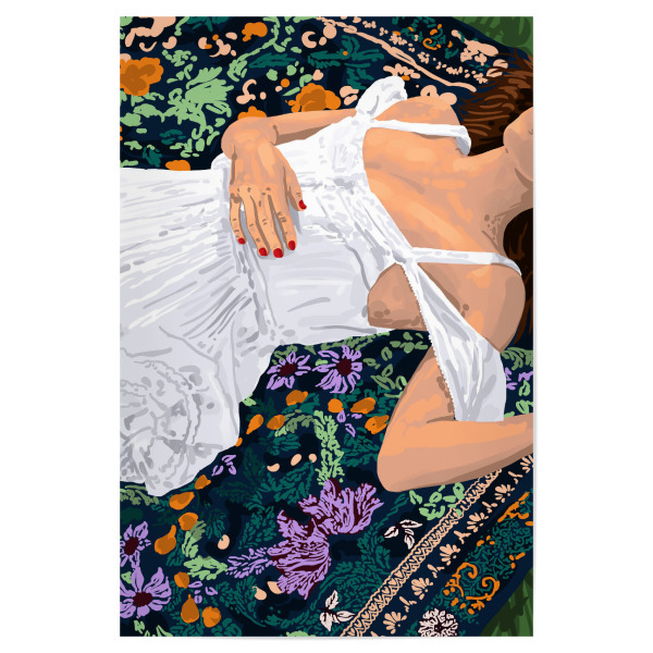 Poster 30x20 cm "Marokkanischer Teppich" artboxONE - Floral,Menschen