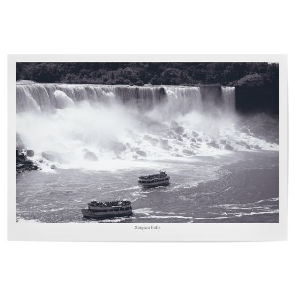 Poster "Die Niagarafälle in Amerika" artboxONE - Natur,Reise,Schwarzweiß,Reise / Länder