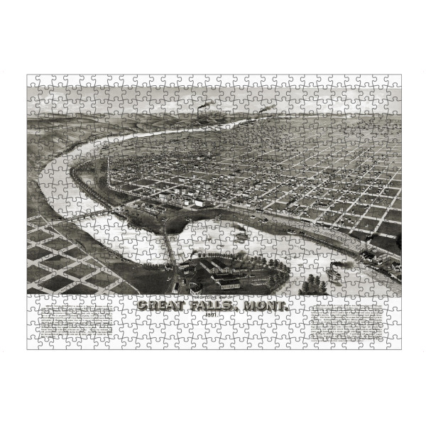 artboxONE Puzzle "Alte Karte Montana" artboxONE - Architektur,Kartografie