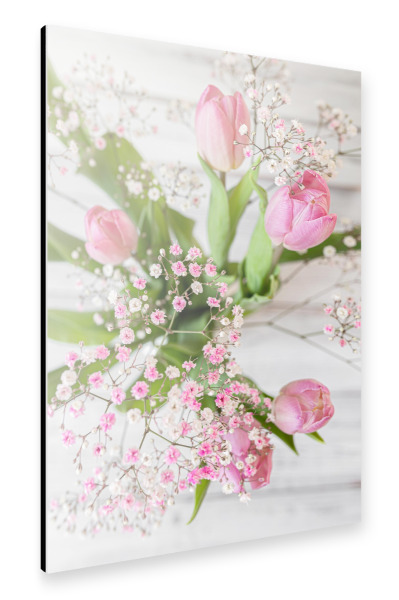 Alu-Dibond "Frühling und Tulpen" 30x20 cm artboxONE