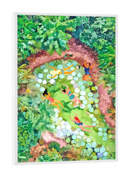 Poster mit weißem Rahmen "Tropical Vacay | Rainforest Jungle" artboxONE - Natur,Floral