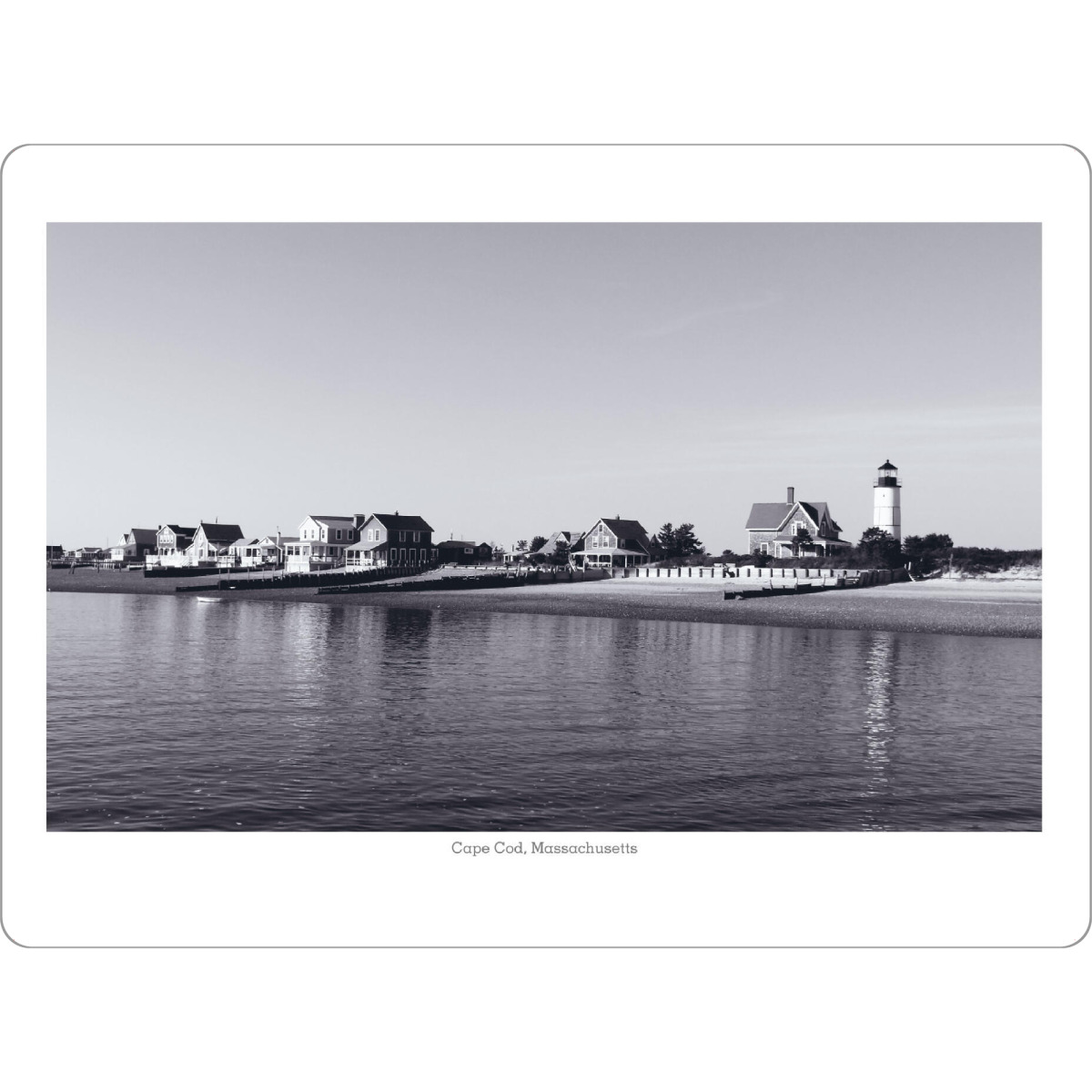 Tischset "Cape Cod, Massachusetts" artboxONE - Reise,Schwarzweiß,Reise / Strand und Meer,Reise / Länder