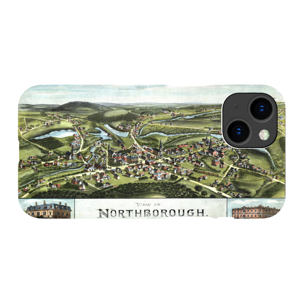 "Alte Karte von Northborough"für iPhone - Premium-Case Handyhülle artboxONE