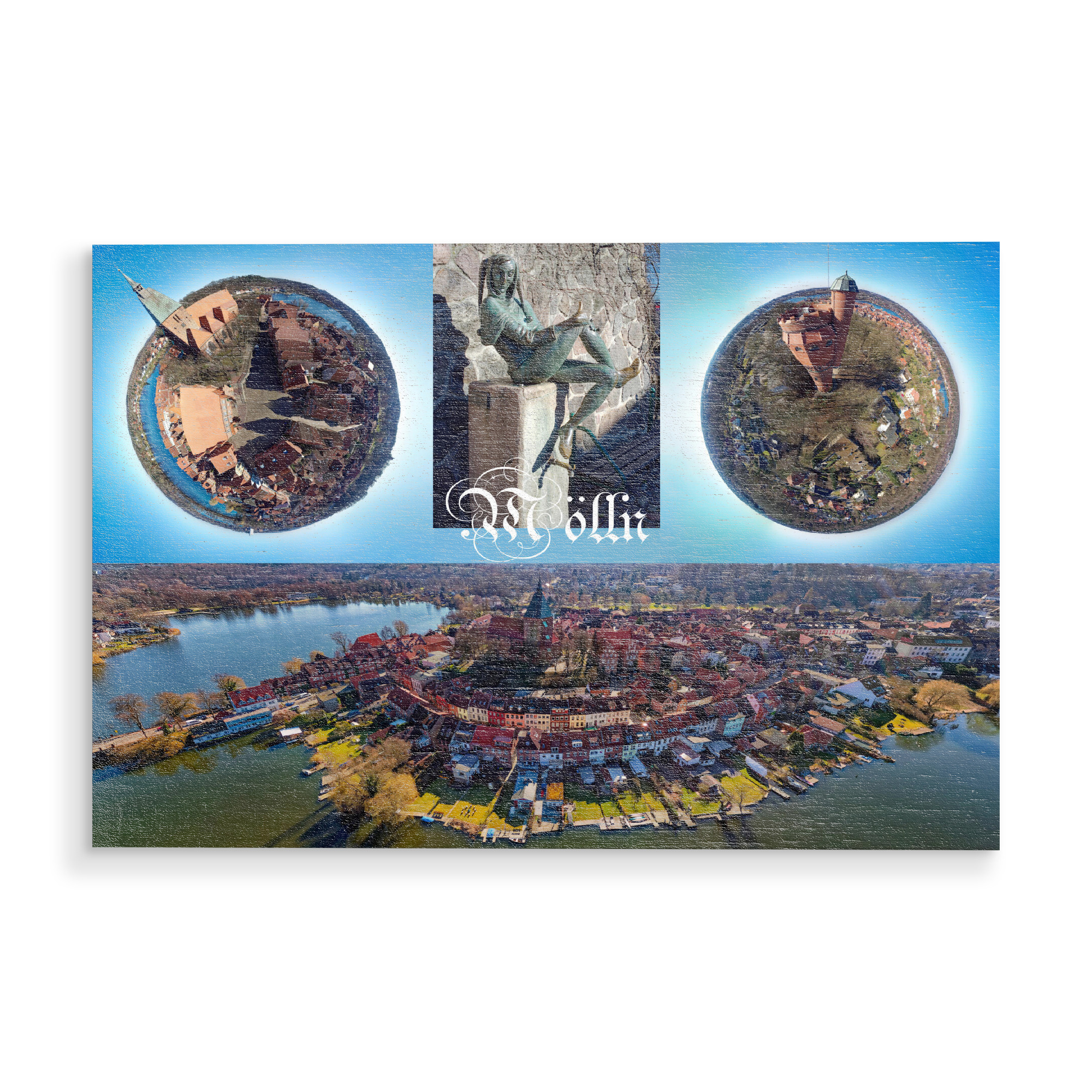 Holzbild "Till-Eulenspiegel-Stadt Mölln" artboxONE - Städte,Reise,Architektur,Reise / Länder,Städte / Weitere