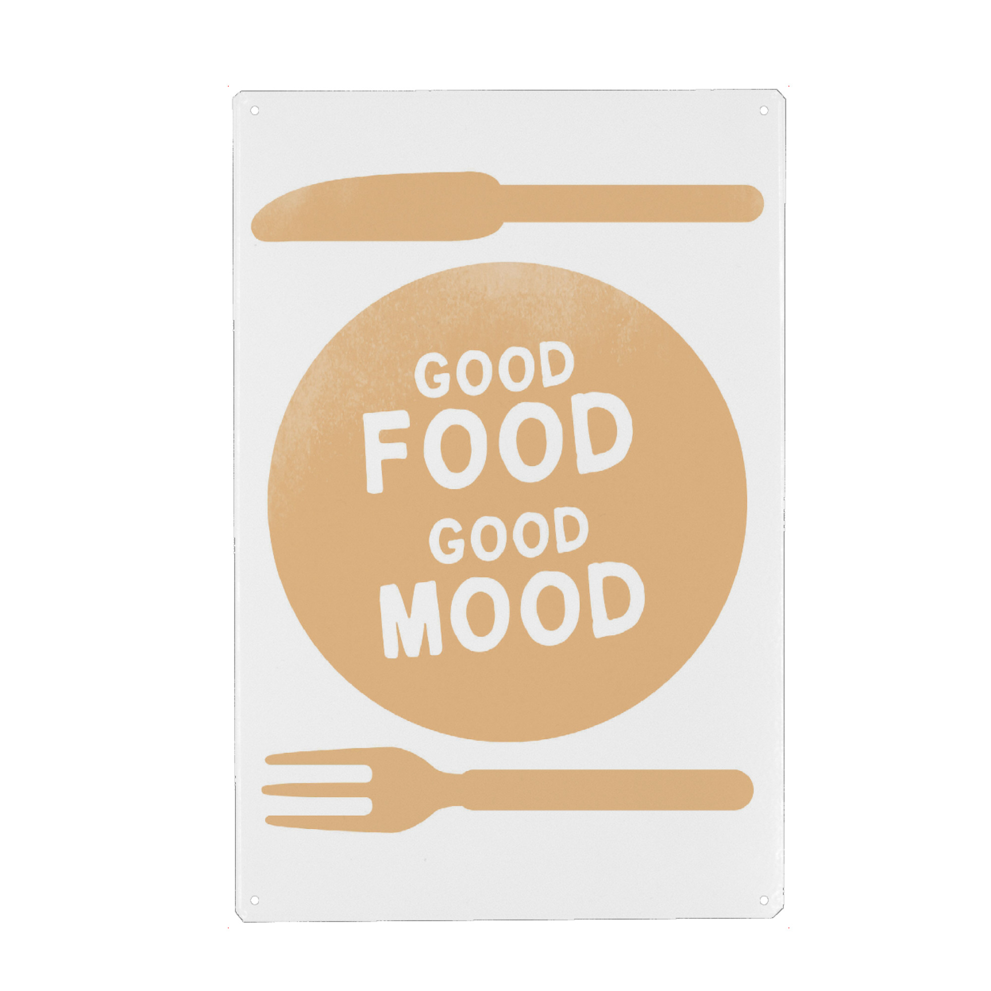 Holzbild "Good Food Good Mood I Set orange" artboxONE - Typografie,Essen & Trinken,Essen & Trinken / Obst & Gemüse,Lustig