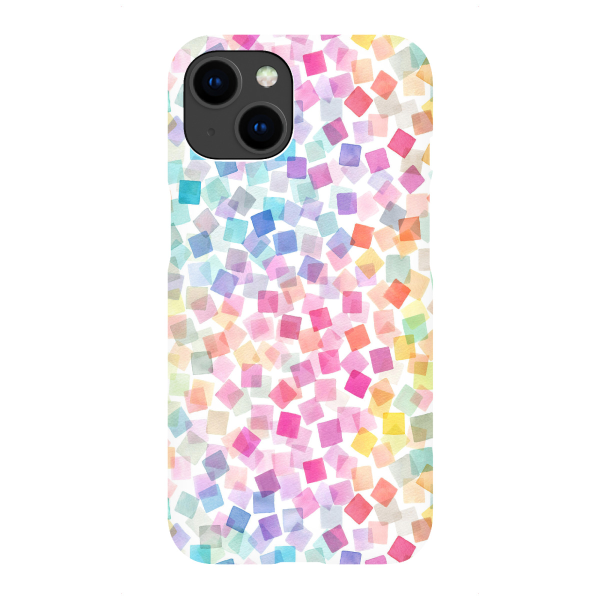 "Konfetti Aquarell Plaid Regenbogen"für iPhone - Premium-Case Handyhülle artboxONE