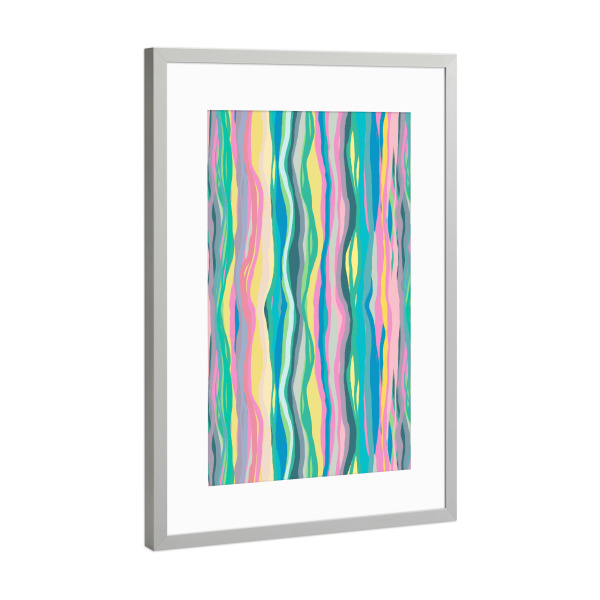 Poster mit Rahmen Silber "Bunte Achat-Folien" artboxONE - Abstrakt,Für Mama,Marmor