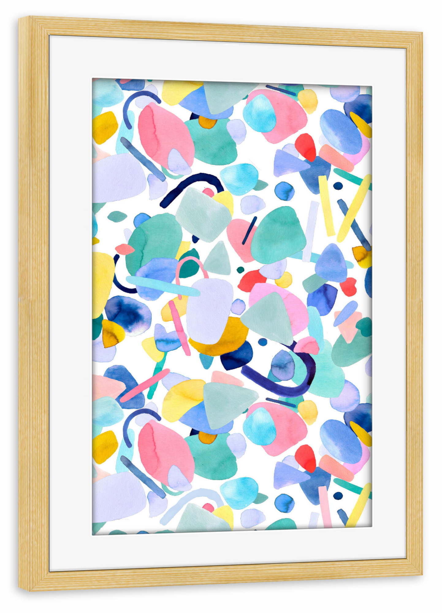 Poster mit Rahmen kiefer "Abstrakte geometrische Formen" artboxONE - Abstrakt,Geometrie,Lustig
